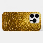 Coques Case-Mate iPhone Texture métallique métallique personnalisée en tit (Verso (horizontal))