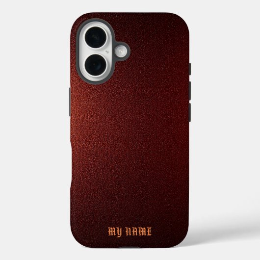 Coques Case-Mate iPhone Texture métallique rouge profonde (Verso)