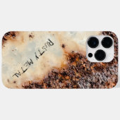 Coques Case-Mate iPhone Texture métallique rouille brun cool Nom personnal (Verso (horizontal))