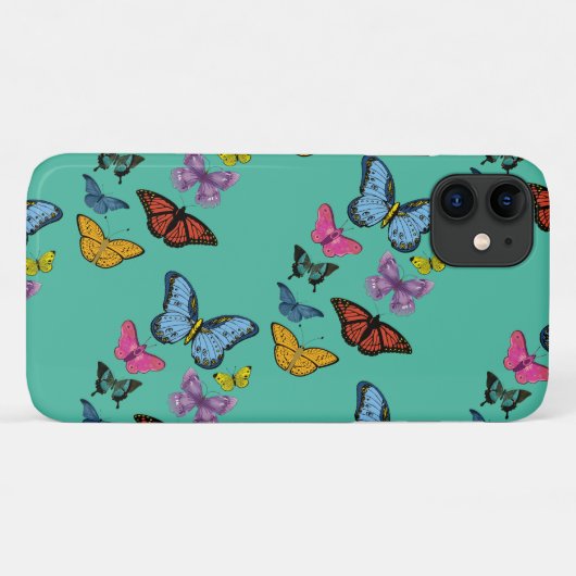 Coques Case-Mate iPhone Texture motif papillon (Dos (Horizontal))