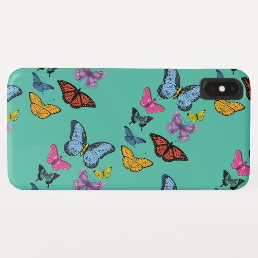 Coques Case-Mate iPhone Texture motif papillon (Dos (Horizontal))