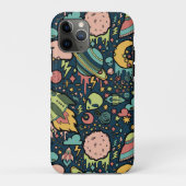 Coques Case-Mate iPhone Texture Motifs Aliens Rockets Space (Dos)