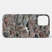Coques Case-Mate iPhone Texture murale médiévale en pierre fond abstrait, (Verso (horizontal))