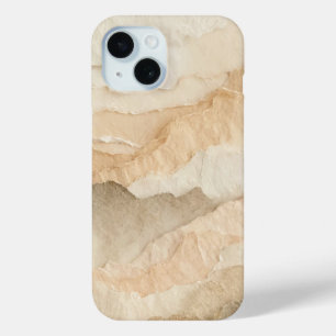 Coque Pour iPhone 15 Texturé Naturel Organique Couches Déchirées
