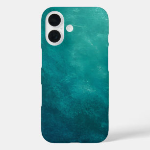 Coques iPhone 16 Texture Ombré Sarcelle Foncé