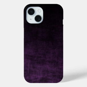 Coque Pour iPhone 15 Texture ombrée grunge noire et violette