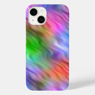 Coque Pour iPhone 14 Texture ondulée Fleur sauvage colorée