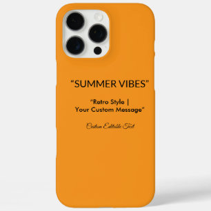 Coques iPhone 16 Pro Max Texture Orange Rétro – Art pour l'ambiance estival