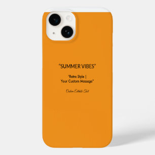 Coque Pour iPhone 14 Texture Orange Rétro – Art pour l'ambiance estival