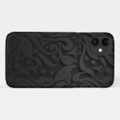 Coques Case-Mate iPhone texture ornementale noire Coque-Mate à peine là (Dos (Horizontal))