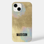Coques Case-Mate iPhone Texture Parties scintillant Gold et iridescente (Verso)