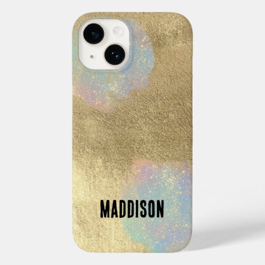 Coques Case-Mate iPhone Texture Parties scintillant Gold et iridescente (Verso)