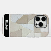 Coques Case-Mate iPhone Texture Patchwork personnalisée (Verso (horizontal))