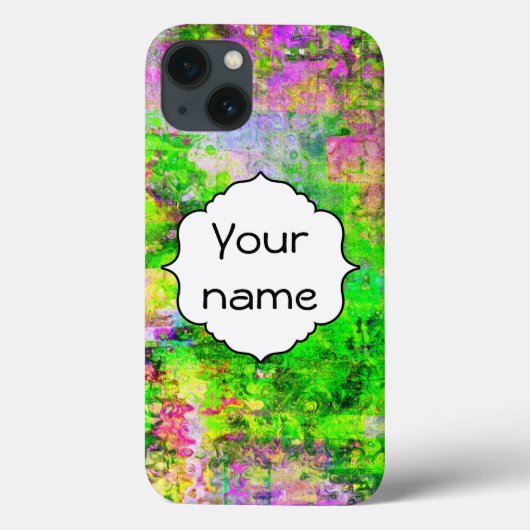 Coques Case-Mate iPhone Texture pourpre verte (Verso)