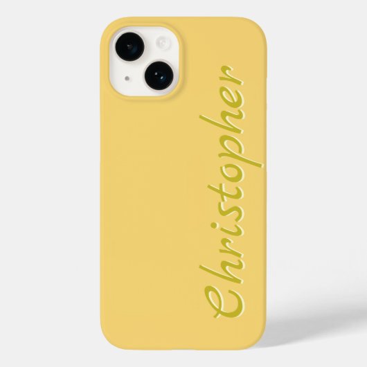 Coques Case-Mate iPhone Texture radiale jaune clair personnalisée 15 (Verso)