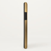 Coques Case-Mate iPhone Texture radiale métallique personnalisée d'or (Dos/Droite)