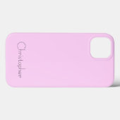 Coques Case-Mate iPhone Texture radiale rose clair personnalisée (Verso (horizontal))