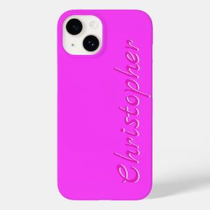 Coque Pour iPhone 14 Texture radiale rose personnalisée 15