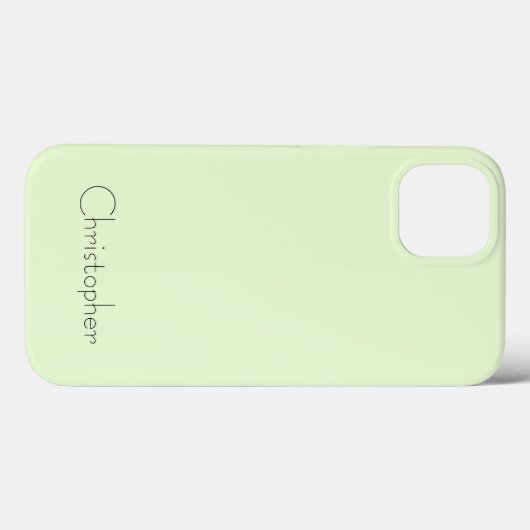 Coques Case-Mate iPhone Texture radiale vert clair personnalisée (Verso (horizontal))