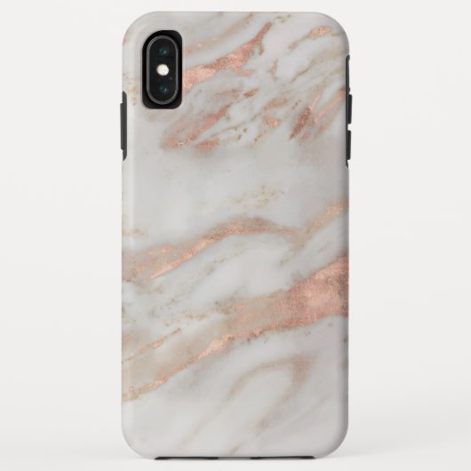 Coques Case-Mate iPhone texture rose-or en faux marbre (Dos)