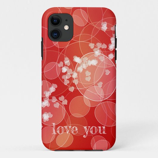 Coques Case-Mate iPhone Texture rouge de gradient de style de Bokeh (Dos)