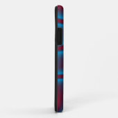 Coques Case-Mate iPhone texture rouge et bleue (Dos/Droite)