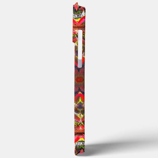 Coques Case-Mate iPhone Texture rouge rustique brun dans kaléidoscope gâté (Verso / Gauche)