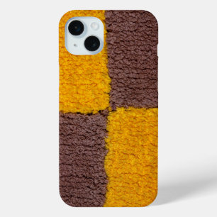 Coque iPhone 15 Mini texture tricotée Abstraite