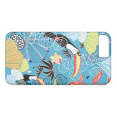 Coques Case-Mate iPhone Texture tropicale avec Toucans et Hummingbirds (Dos (Horizontal))