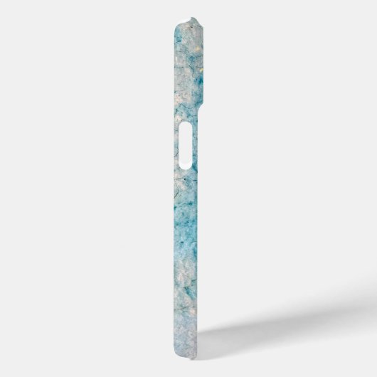 Coques Case-Mate iPhone Texture turquoise de Grunge en relief (Verso / Droite)