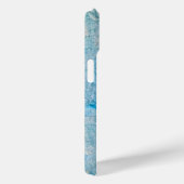 Coques Case-Mate iPhone Texture turquoise de Grunge en relief (Verso / Droite)