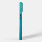 Coques Case-Mate iPhone texture turquoise en verre (Verso / Droite)