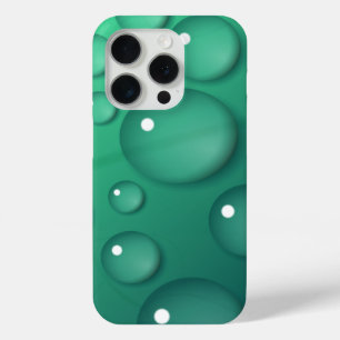 Coque iPhone 15 Pro Texture turquoise Raindrop
