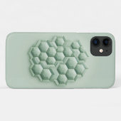 Coques Case-Mate iPhone Textured Hexagons, Geometric Phone Case, Mint Gree (Dos (Horizontal))