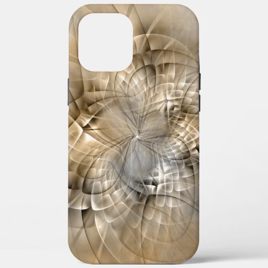 Coques Case-Mate iPhone Textures d'art fractal abstrait de tons de terre (Verso)