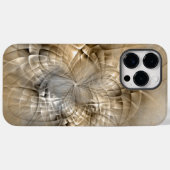 Coques Case-Mate iPhone Textures d'art fractal moderne abstrait tons de te (Verso (horizontal))