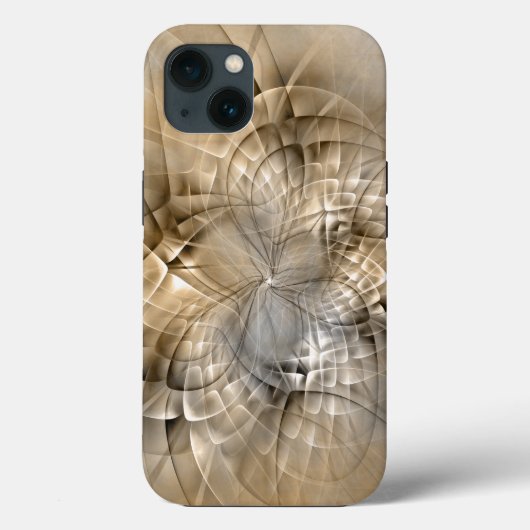 Coques Case-Mate iPhone Textures d'art fractal moderne aux tons de terre (Verso)