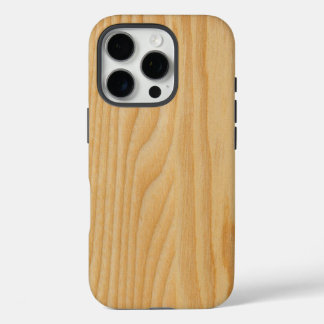 Coques iPhone 16 Pro textures en bois clair