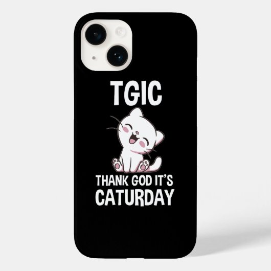 Coques Case-Mate iPhone TGIC Merci Dieu C'est Caturday (Verso)