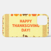 Coques Case-Mate iPhone Thanksgiving : retro brodée carte design. (Verso (horizontal))