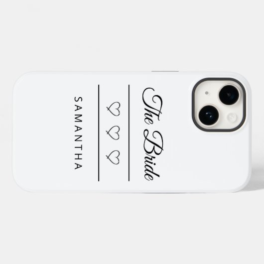 Coques Case-Mate iPhone The Bride Personalized Wedding Design  (Verso (horizontal))