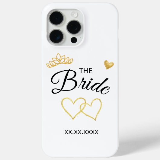 Coques Case-Mate iPhone The Bride Wedding Date Elegant Design (Verso)