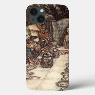Etui iPhone 13 Thé fou Arthur Rackham de chapelier