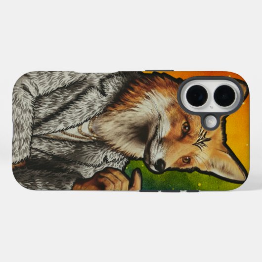Coques Case-Mate iPhone The Gentleman Fox Phone case  (Verso (horizontal))