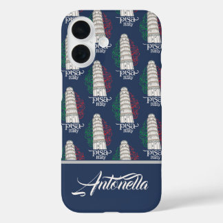 Coques iPhone 16 The Iconic Italian Landmark Personalized Name