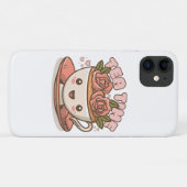 Coques Case-Mate iPhone Thé Temps Rose Thé Kawaii (Dos (Horizontal))