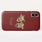 Coques Case-Mate iPhone Théâtre Maroon comique et tragique (Dos (Horizontal))