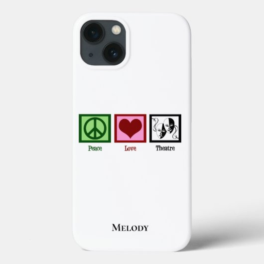 Coques Case-Mate iPhone Théâtre Peace Love personnalisé (Verso)