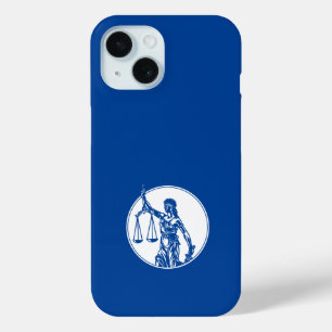 Coque Pour iPhone 15 Thème bleu   Temida