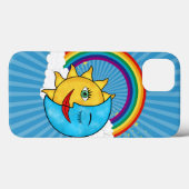 Coques Case-Mate iPhone Thème céleste Soleil Lune Arc-en-ciel (Verso (horizontal))